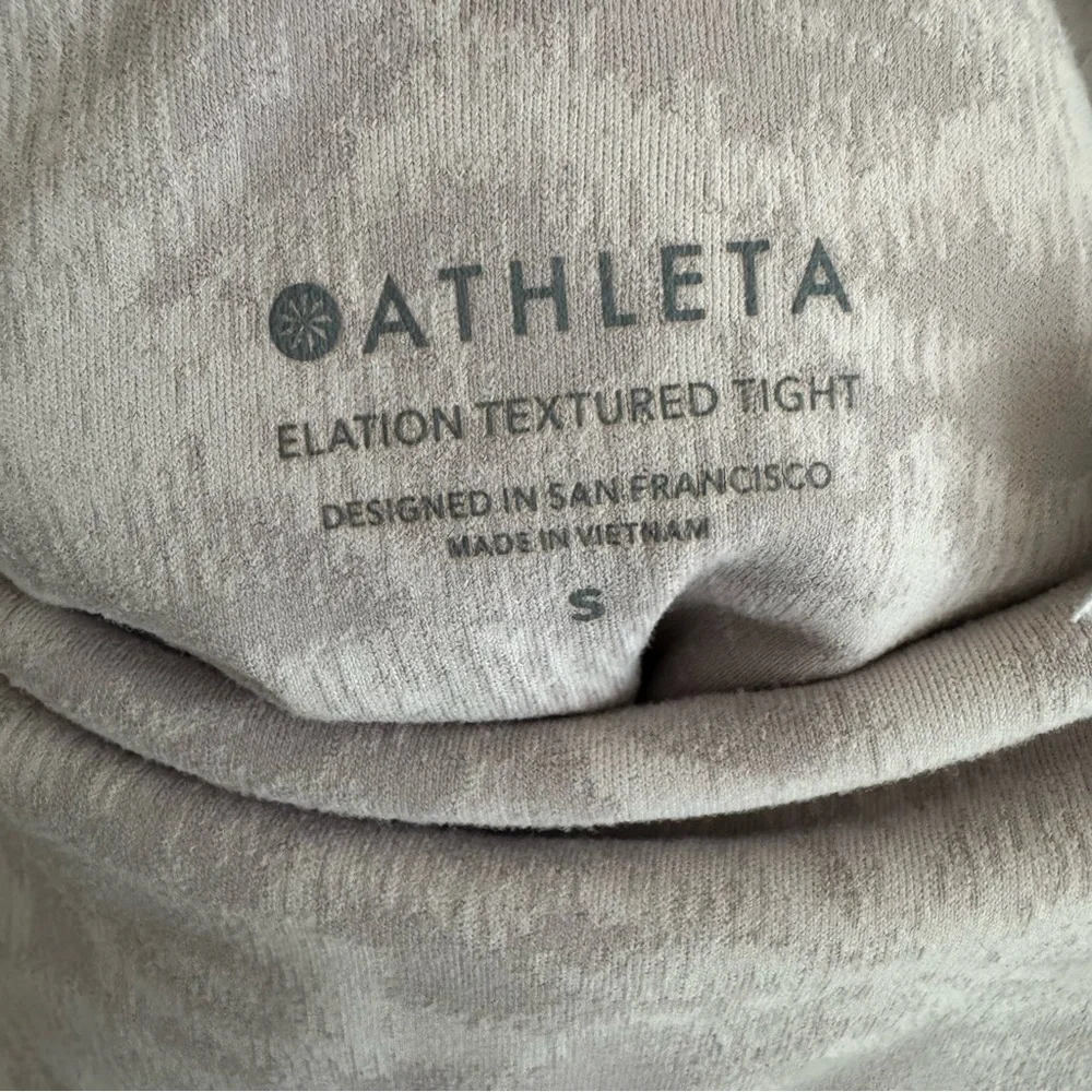 Athleta Cream Soft Pink Elation Textured Tights Small - Picture 8 of 8